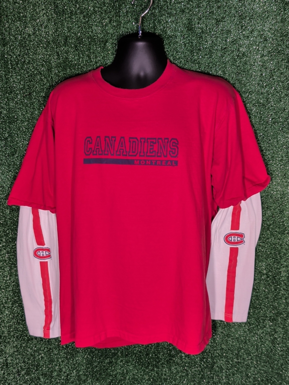 Montreal Canadiens Bulliten Long Sleeve With Logo On Arms Size XL